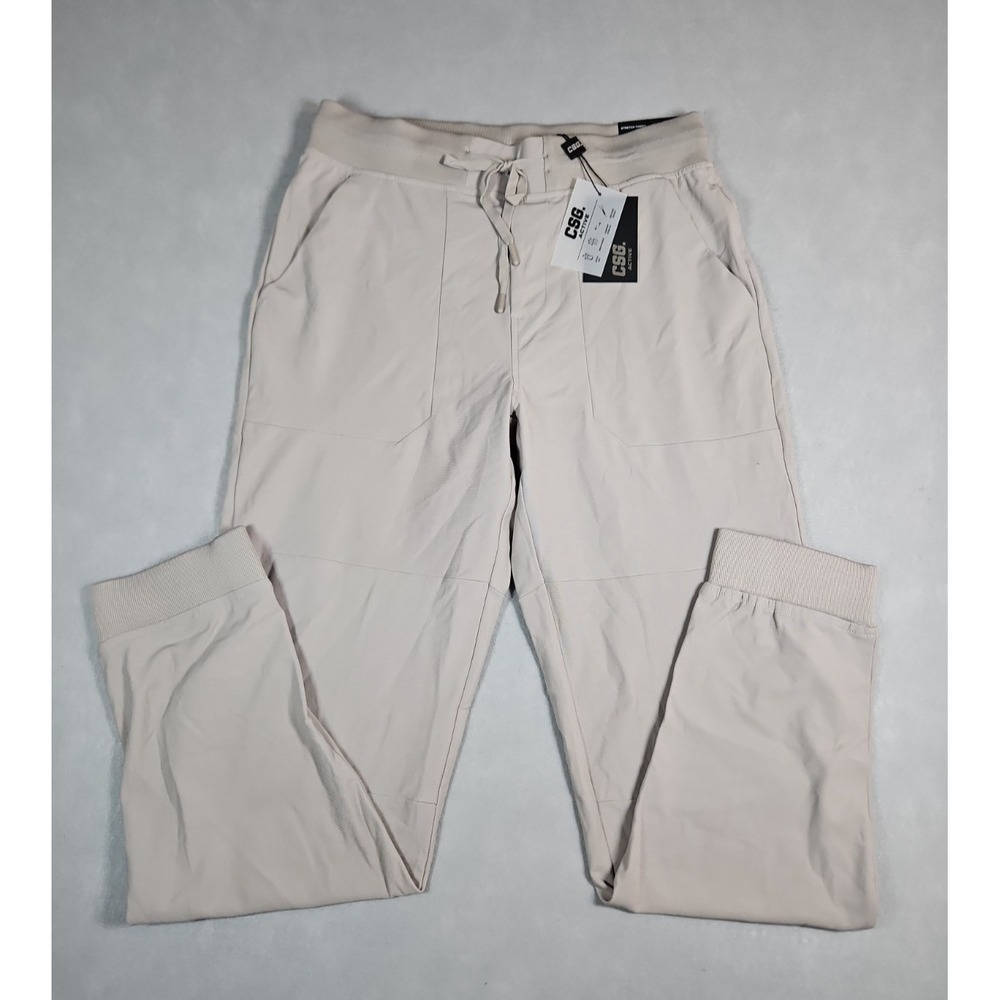 CSG Mens Beige Commuter Jogger Pull On Pants Size Medium NWT